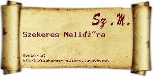 Szekeres Melióra névjegykártya